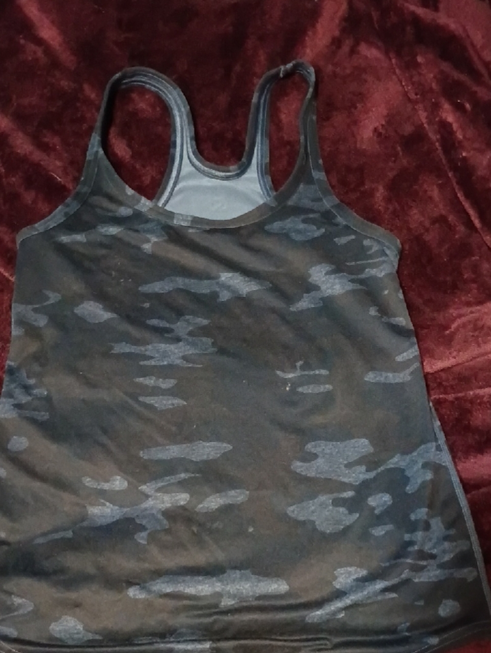 Lululemon Women’s Navy & Charcoal Camo Racerback Tank Top